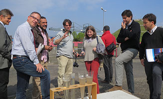 Delegationen aus La Paz und Linares besichtigen die Kläranlage Salierweg / Bonn