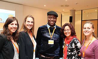 Referentinnen des Workshosp von links: Liat Schlesinger, Dr. Mayte Peters, Tchadjei Ouro-Longa, Ute Lange und Michelle Ruesch.