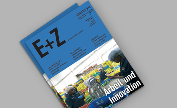 Das Cover der neuen E+Z Ausgabe. Foto: Engagement Global