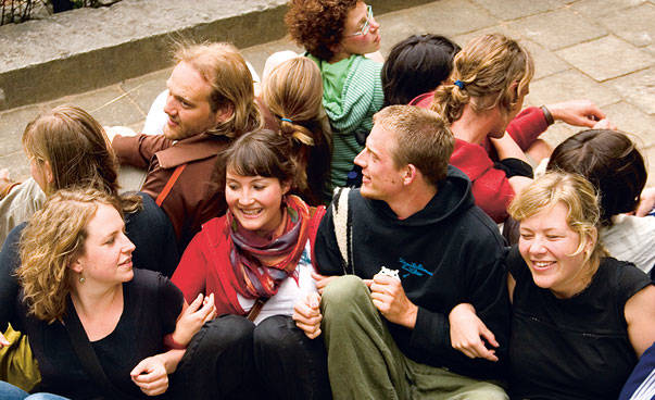 ASA-participants at a get together.